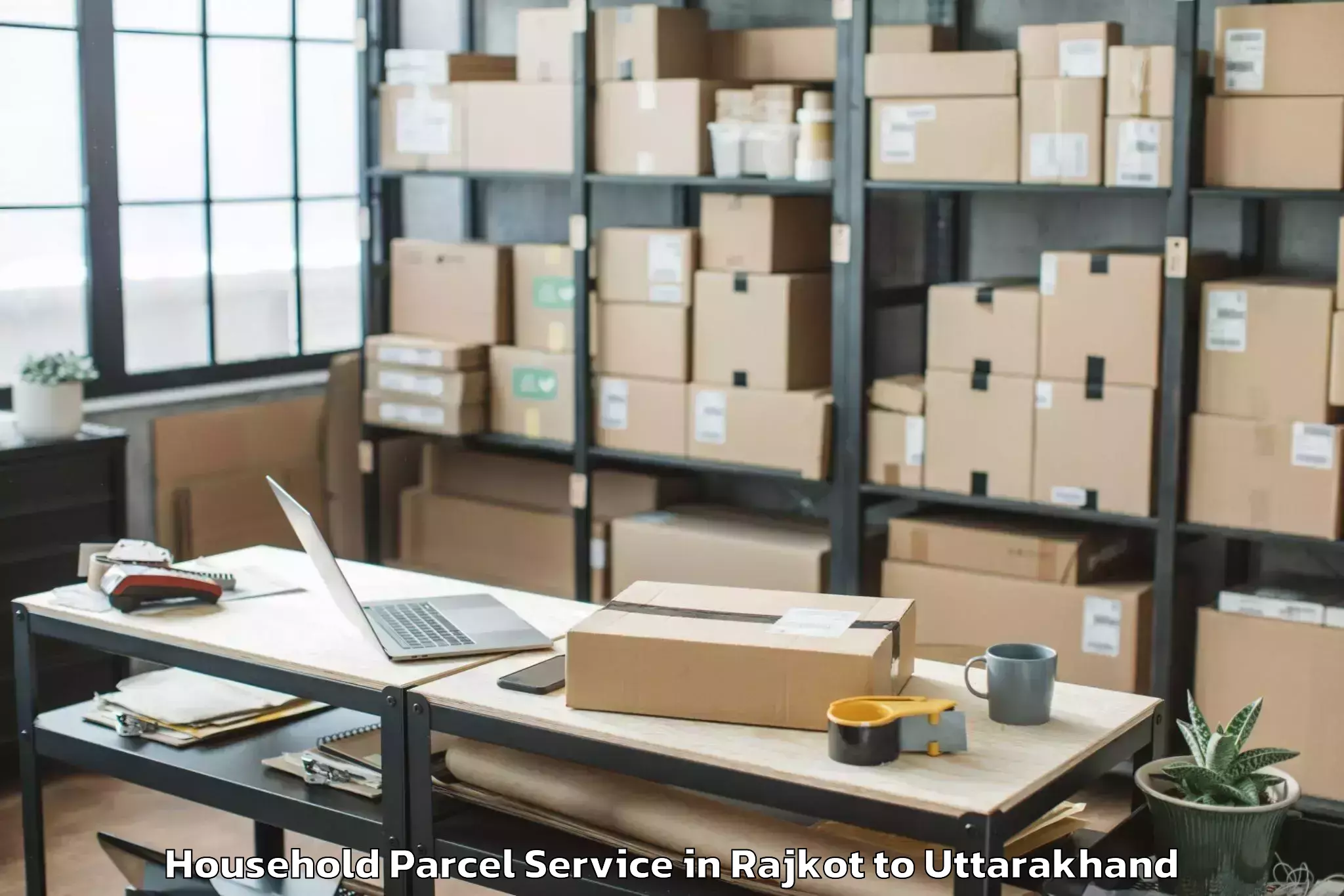 Hassle-Free Rajkot to Veer Chandra Singh Garhwali Ut Household Parcel